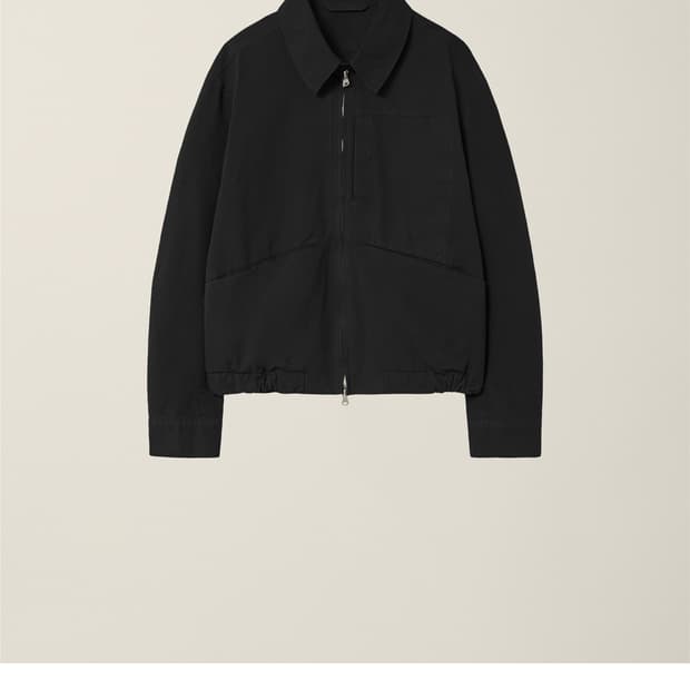 EE OBLIQUE POCKET COTTON BLOUSON BLACK