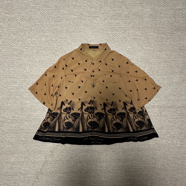 UNDERCOVER rayon 100% cat shirt