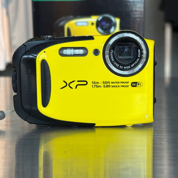 한글/날짜/박스)후지필름 파인픽스 xp70 옐로우 빈티지디카