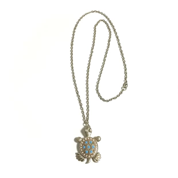 일본 빈티지 목걸이 거북이 자라 민트 에스닉 히피 오리엔탈 보헤미안 갸루