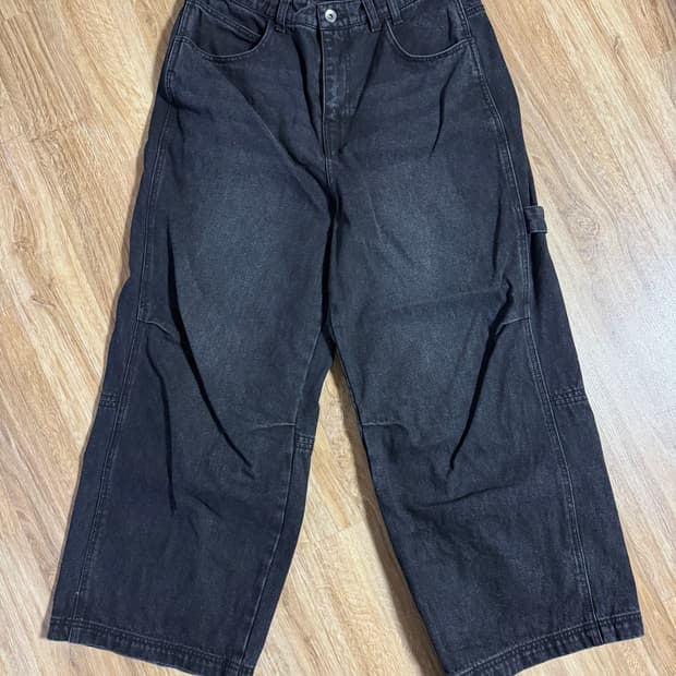 (XL) etce base 블랙 카펜더 데님 팬츠