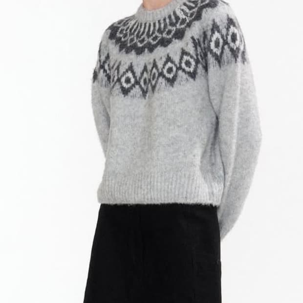 낫띵리튼 anne pattern pullover