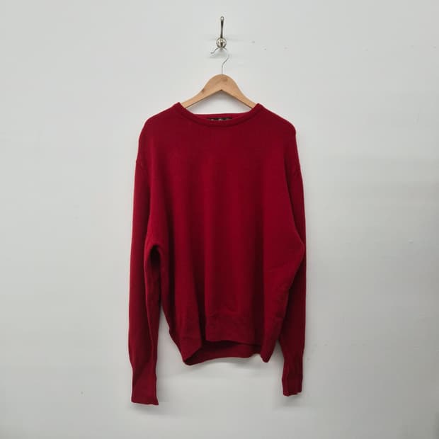 바버 레드 니트 스웨터 남성 XL