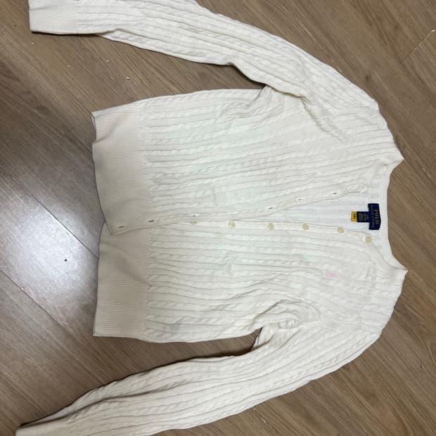 폴로 랄프로렌 걸즈 케이블 니트 가디건 l