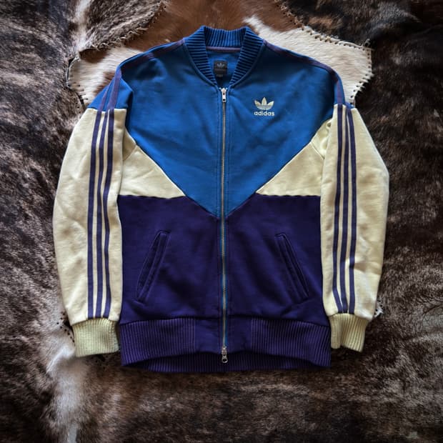 90s Adidas multicolor block track top 