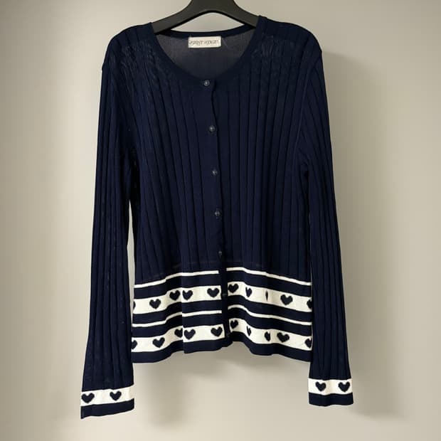 navy heart cardigan 
