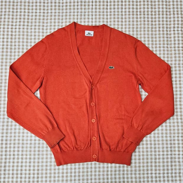 라코스테 브이넥 니트 가디건 남자100