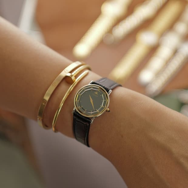 Credor 2F70-0300 다이얼 컷 글래스 빈티지 시계