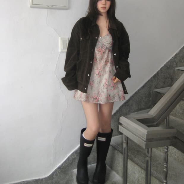 아워캐비넷 플라워 원피스 posy rose ops