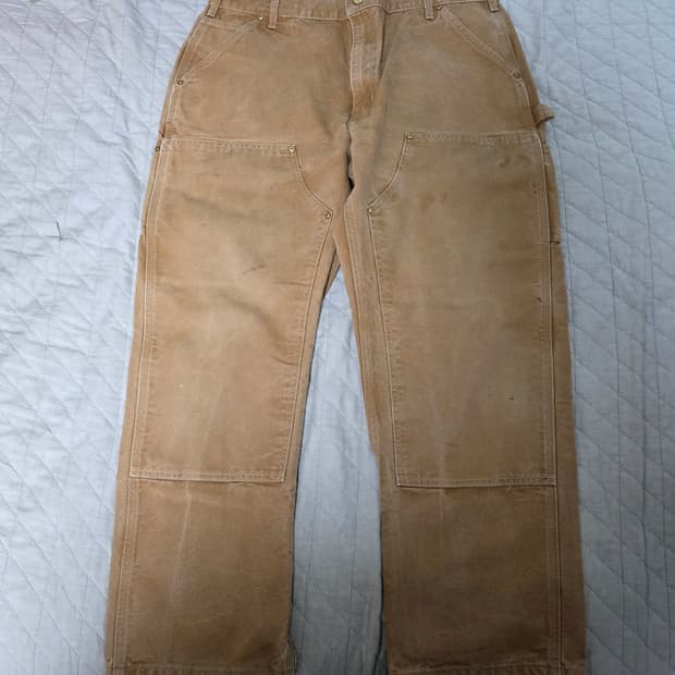 [38X30] 빈티지 칼하트 더블니 B01 BRN 워크팬츠 T-2