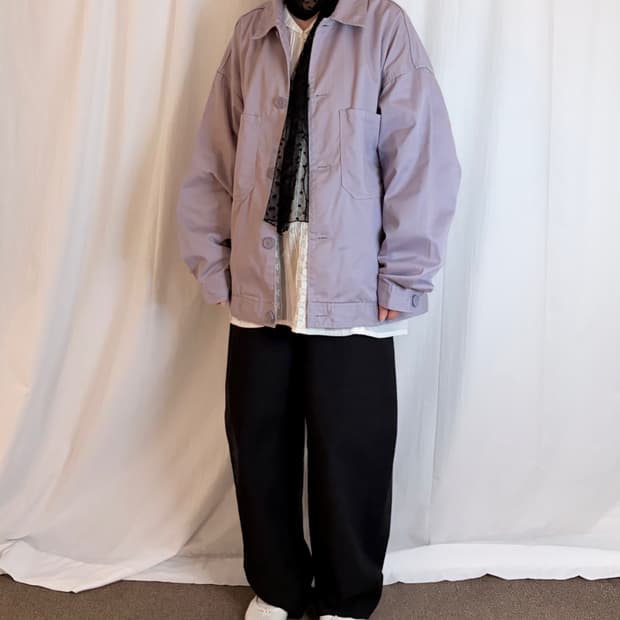 Oversized Trucker Jacket - Light Purple