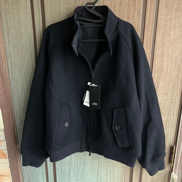 [새상품] 무신사 스탠다드 울 블렌드 해링턴 재킷 네이비