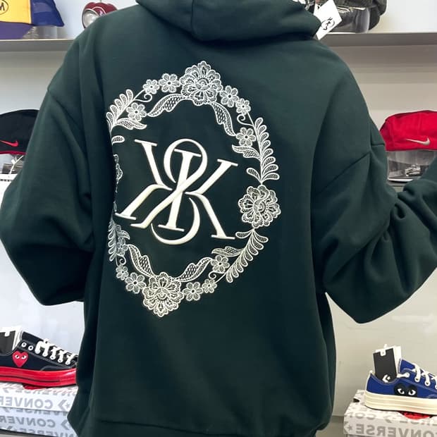 키스 24fw 플로럴 레이스 넬슨 후디