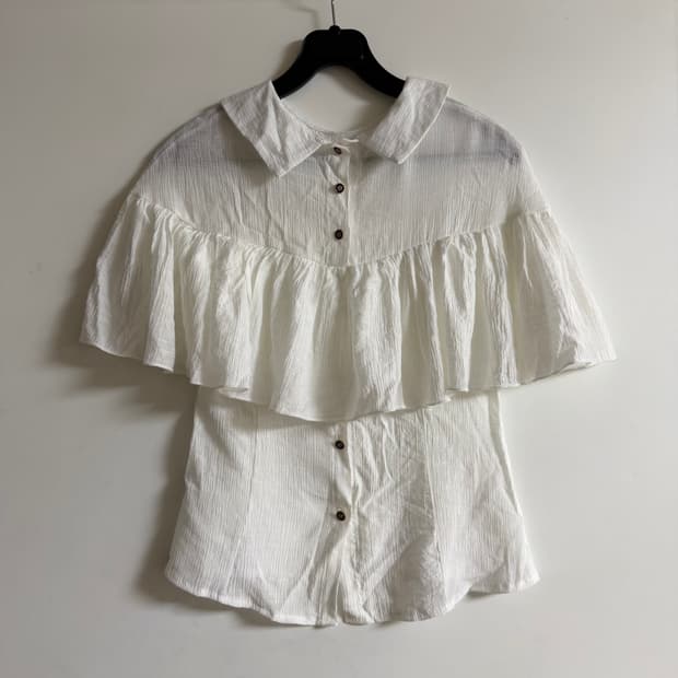 새상품 여자 케이프 카라 블라우스