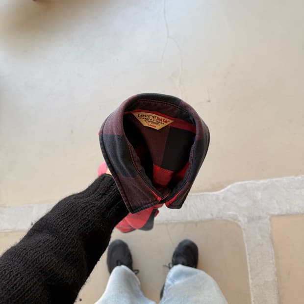 리바이스 레드탭 체크 워크 셔츠