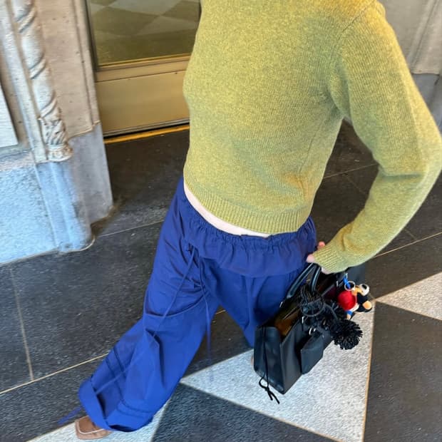 에토스 ethos 올리브 니트