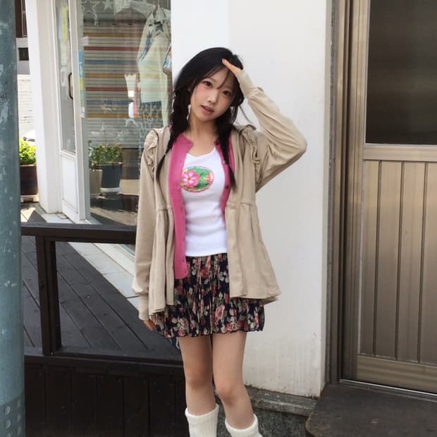 진달래 핑크 소녀 코디세트