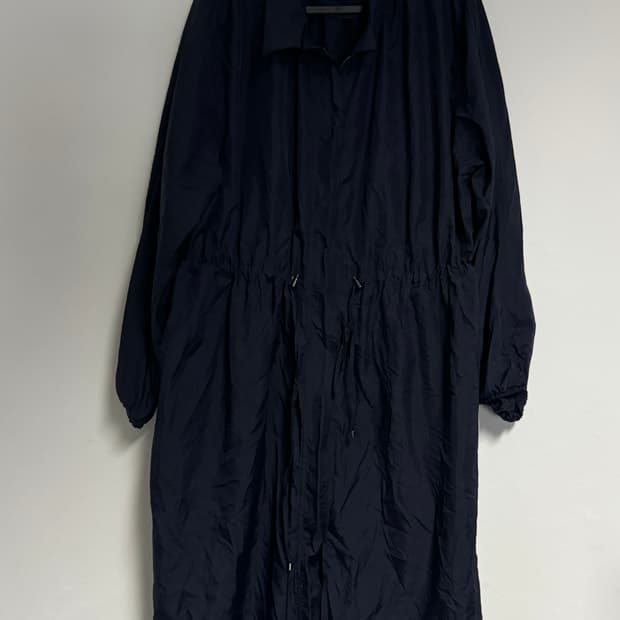 여성 쏘울 sowool 미들 셔링 바람막이 롱 집업 코트 77 네이비