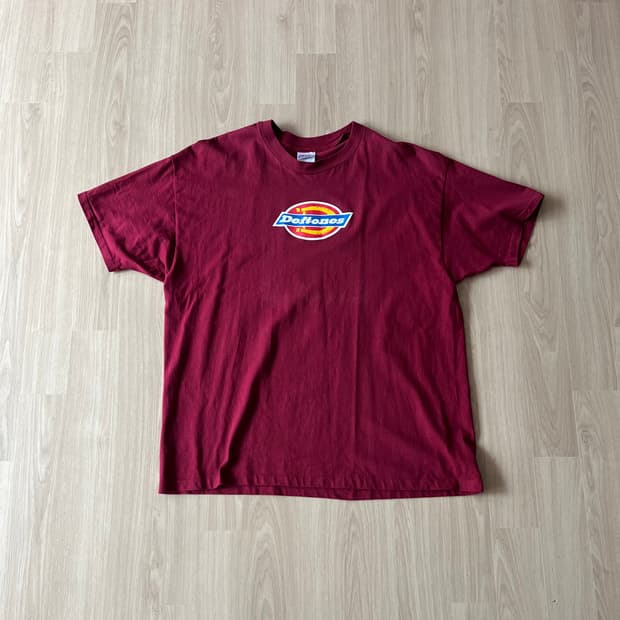 [2XL] 90s 빈티지 데프톤즈 디키즈 로고 티셔츠 deftones