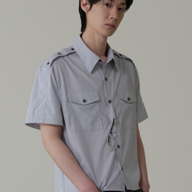 [사이즈:2(라지)] 웨이비니스 오리가미 반팔셔츠