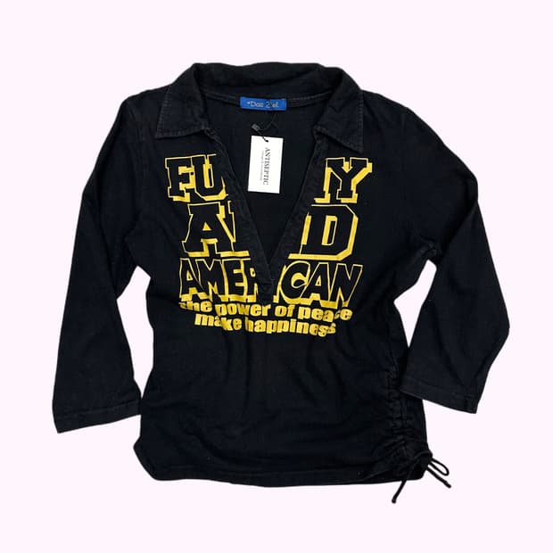 v-neck shirring pk t-shirt