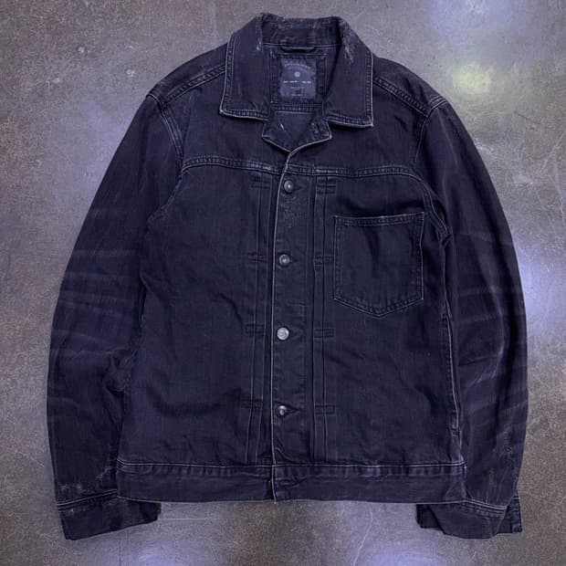 자라 빈티지 워싱 데미지 1세대 데님자켓 블랙 M