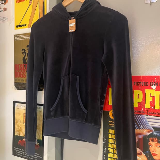 쥬시꾸뛰르 Y2K 벨벳 트랙 후드집업 팬츠 셋업