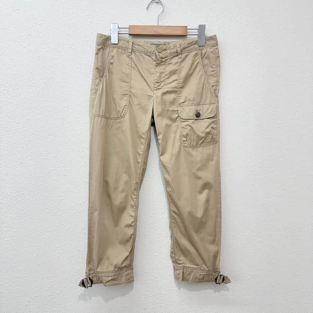 빈티지 GAP 베이지 로우라이즈 버클 카프리 팬츠