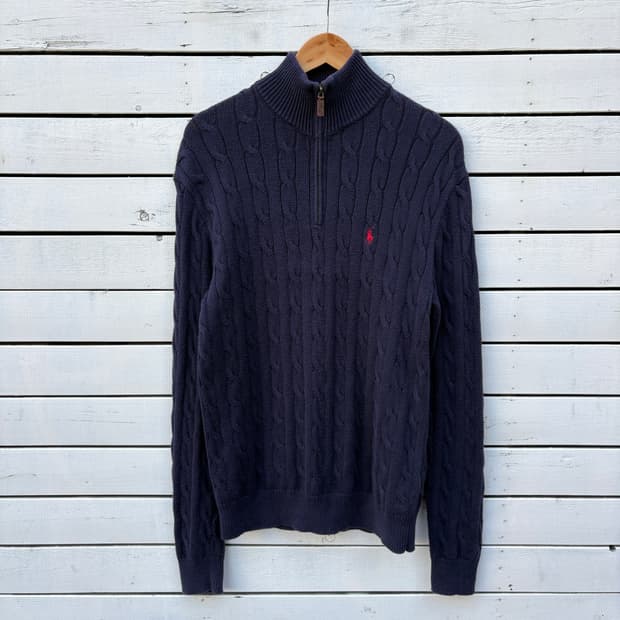 Polo 폴로 케이블 꽈배기 풀오버 니트