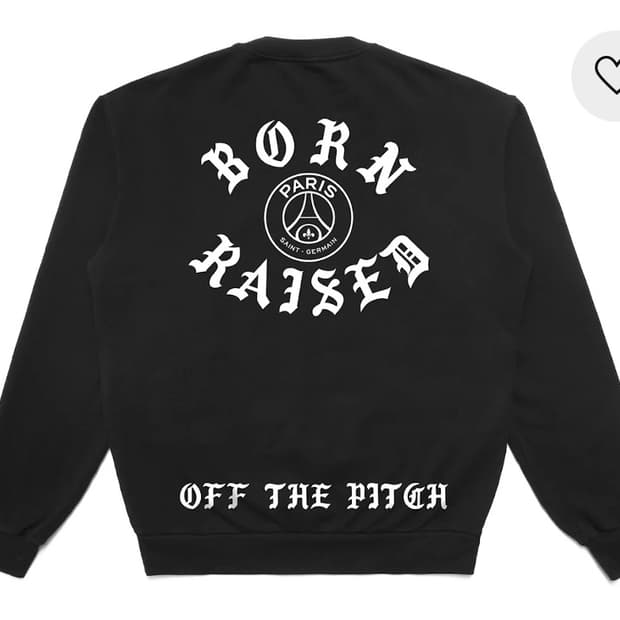 본앤레이즈드 x PSG Off The Pitch 크루넥 블랙(새상품)