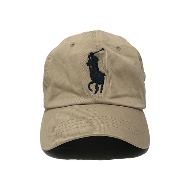 폴로 랄프로렌 빅포니 베이지 볼캡 모자