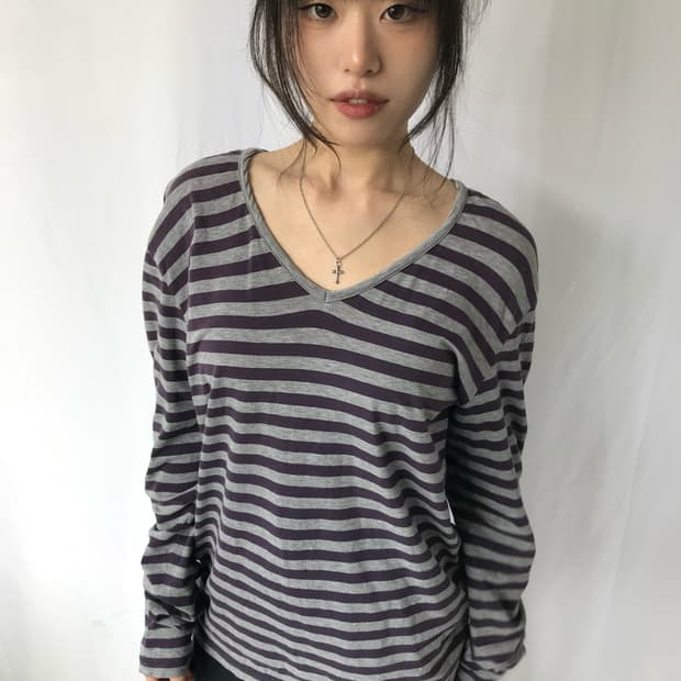 Purple Stripe Tee