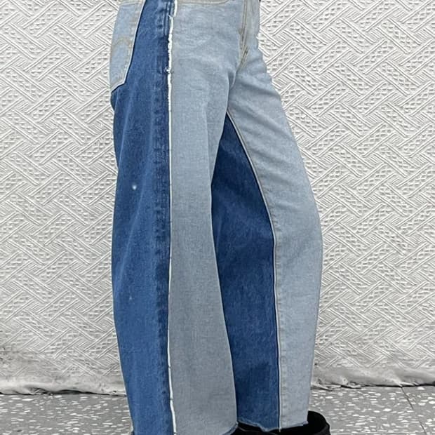 리바이스 94 유니크 와이드 레그 배색 데님팬츠 25인치 C07716