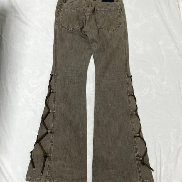 MORGAN Homme Side Lace-Up Flare Denim