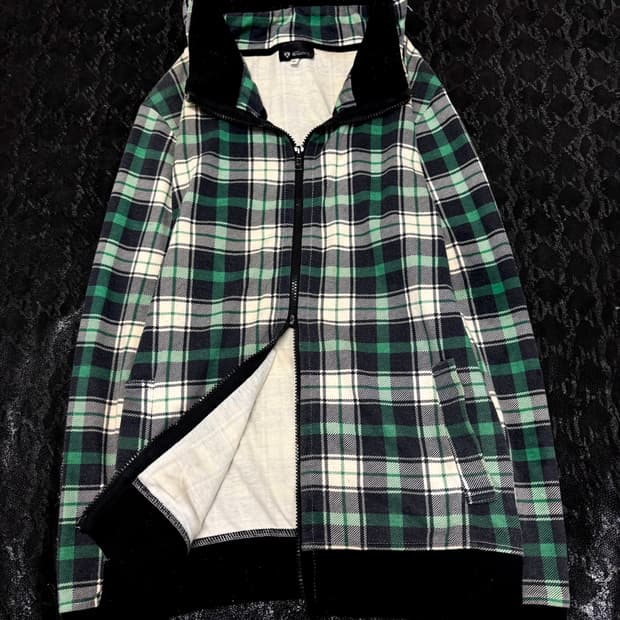 “TAKEO KIKUCHI” Green Check Pattern Y2K