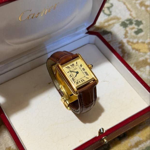 까르띠에 빈티지 탱크 머스트 스몰 사이즈 풀박