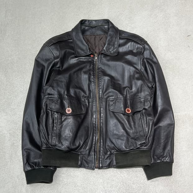 빈티지 레더 봄버자켓 s10303