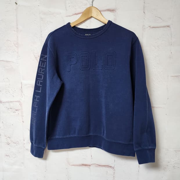 네이비 색상의 폴로 랄프로렌 맨투맨 티셔츠