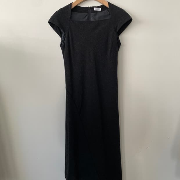 vintage cap sleeve wool dress