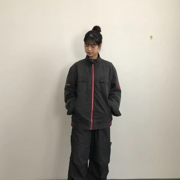 00's Giorgio Armani Black Zip Jacket