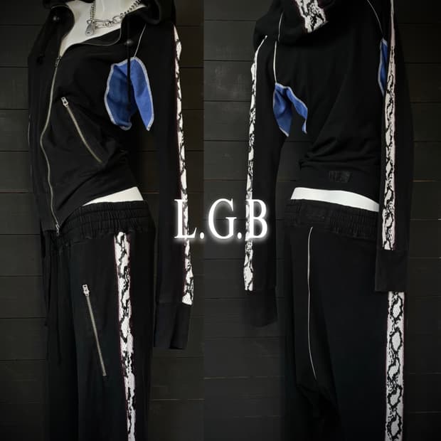 L.G.B 파이톤 뱀피 트레이닝 복서 후드 세트