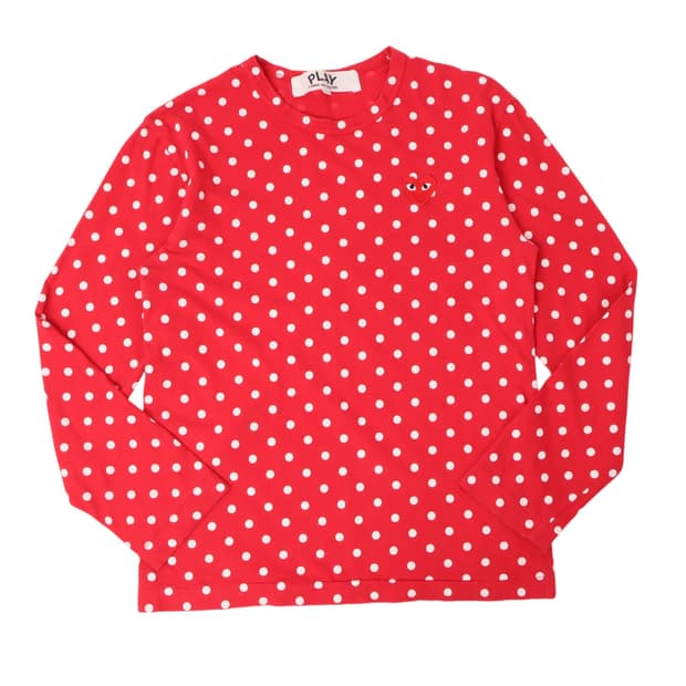 꼼데가르송 레드 도트 롱슬리브