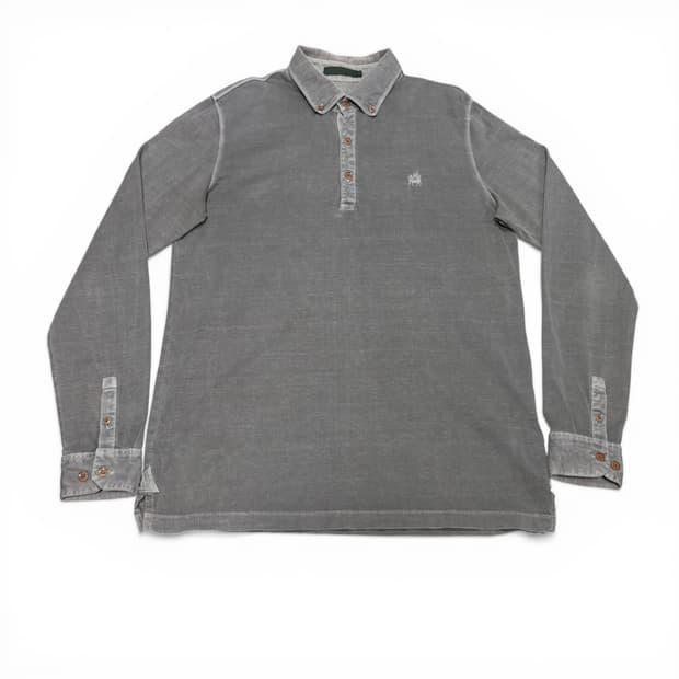 100 일꼬르소 피그먼트 그레이 긴팔 카라티