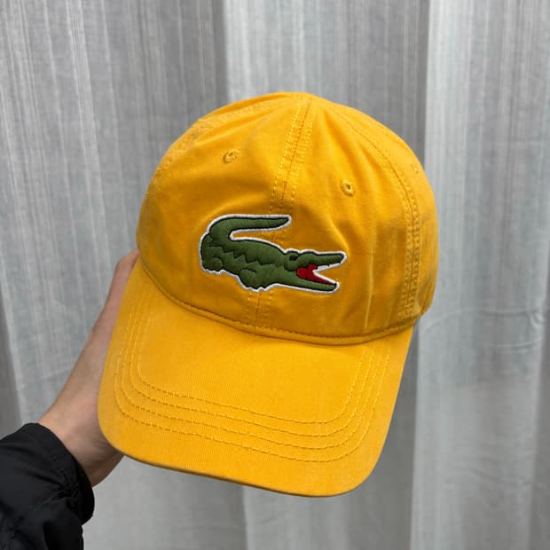 라코스테 비크록 개버딘 볼캡 모자