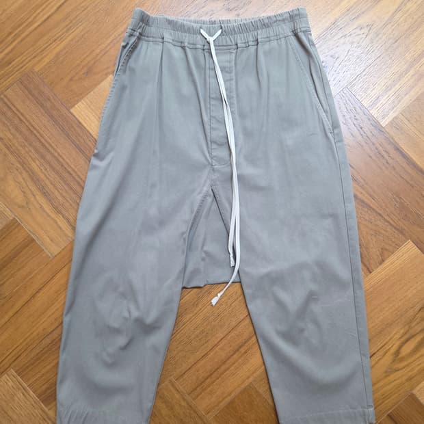 릭오웬스 드로우스트링 배기핏 팬츠 더스트2