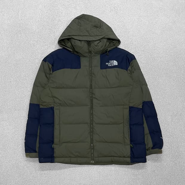 노스페이스 구스다운 700 후드 패딩 카키