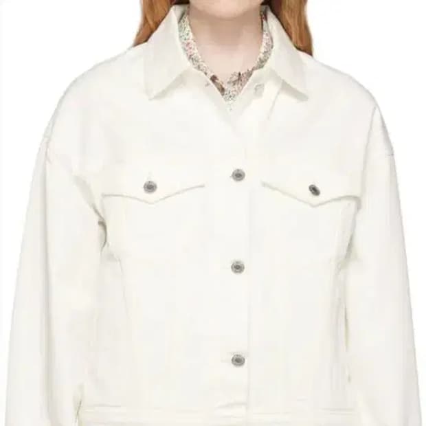 메종키츠네 화이트 데님 자켓~55