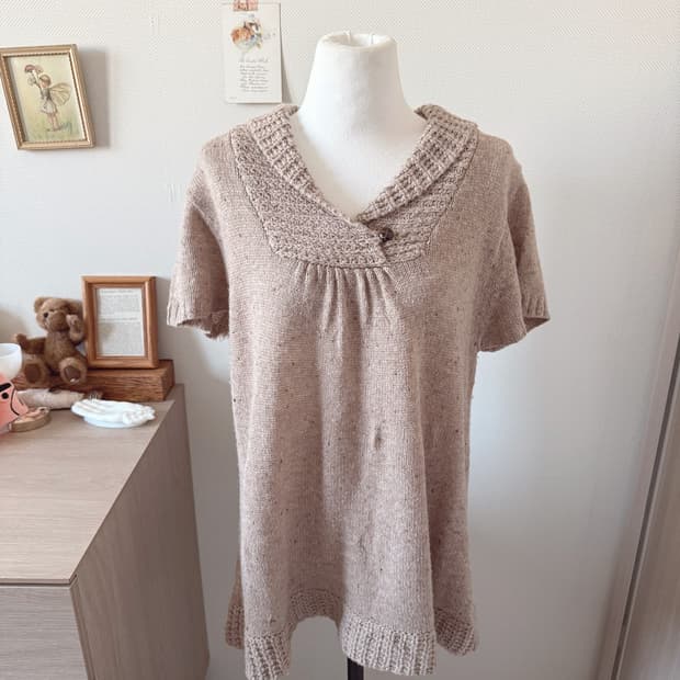 모리걸 단추 반팔니트