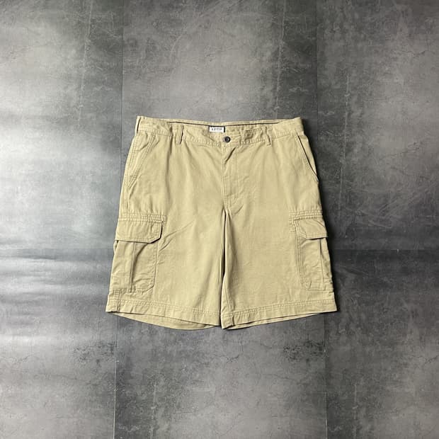 IZOD 아이자드 빈티지 베이지 코튼 카고 하프 팬츠 A00684