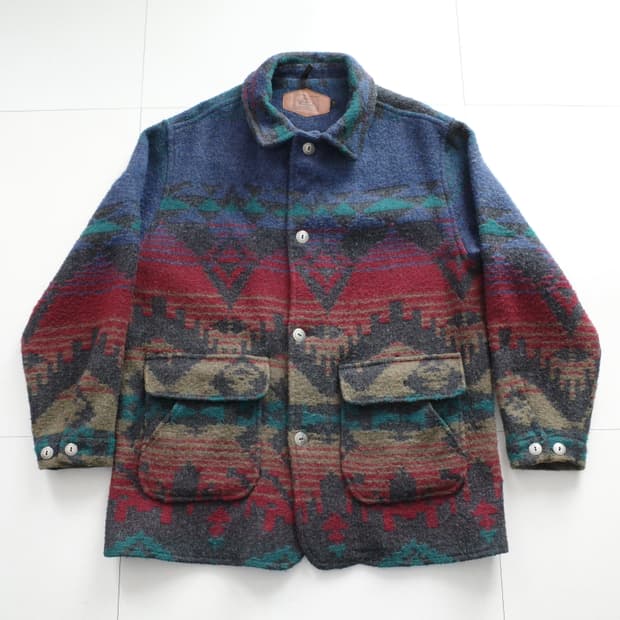 80s 울리치 빈티지 네이티브 나바호 울 자켓 MADE IN USA